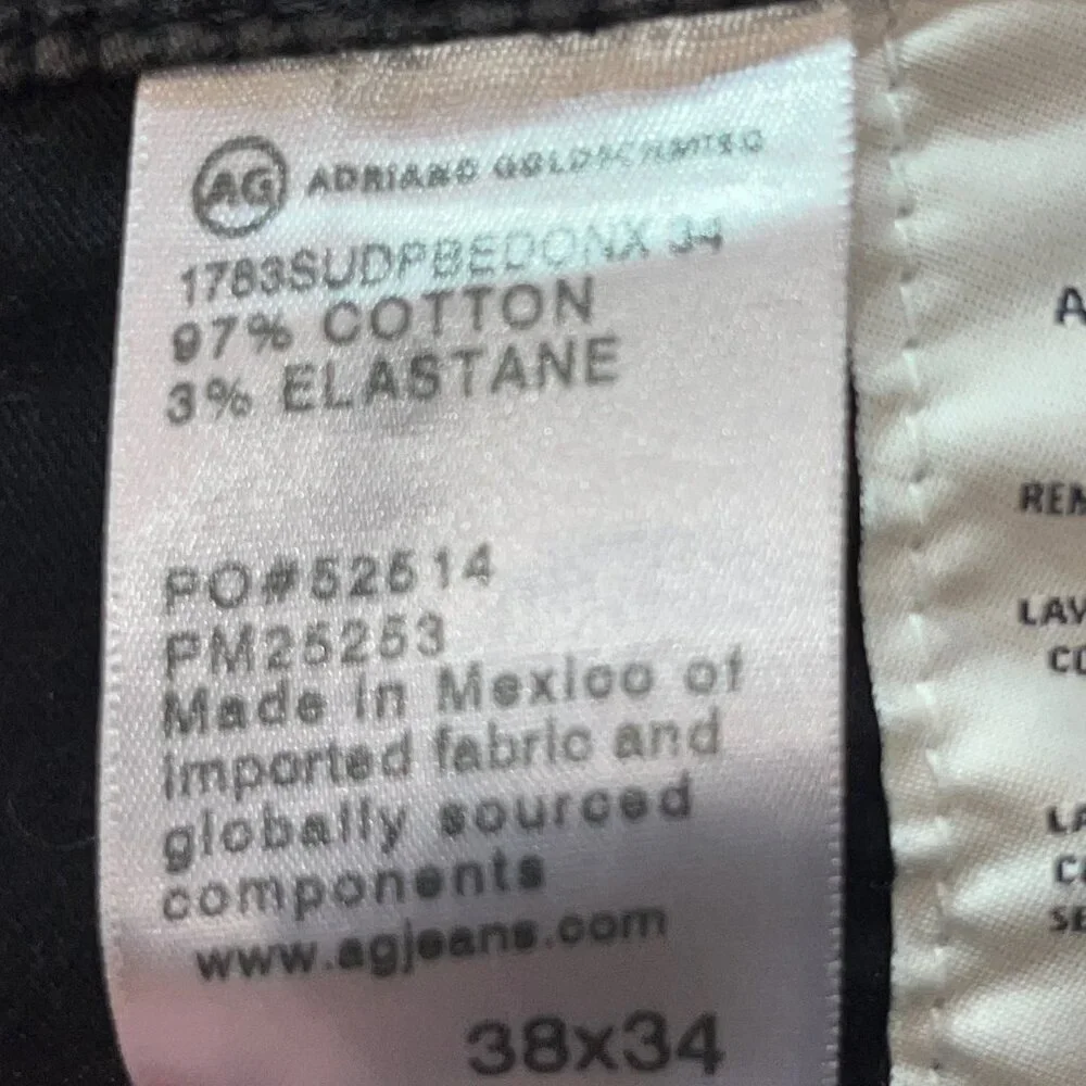 AG Adriano Goldschmied Jeans Mens 38x34 The Tellis Modern Slim 5 Pocket Cord. - Picture 12 of 15